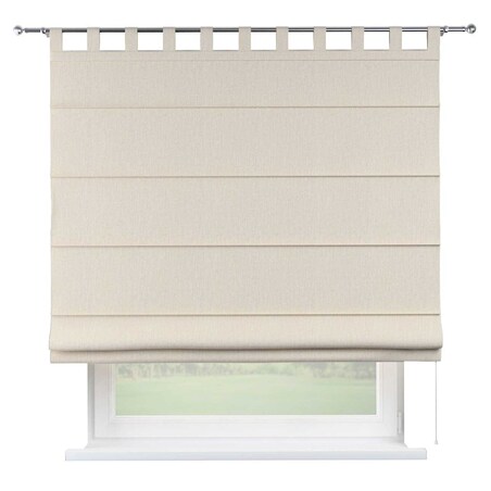 Roleta rzymska Verona, połyskujące geometryczne wzory na tle w kolorze ecru, Imperia Premium