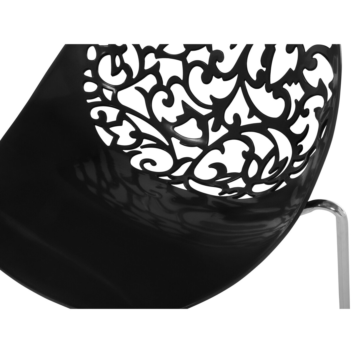 Zestaw 4 krzeseł do jadalni czarny MUMFORD