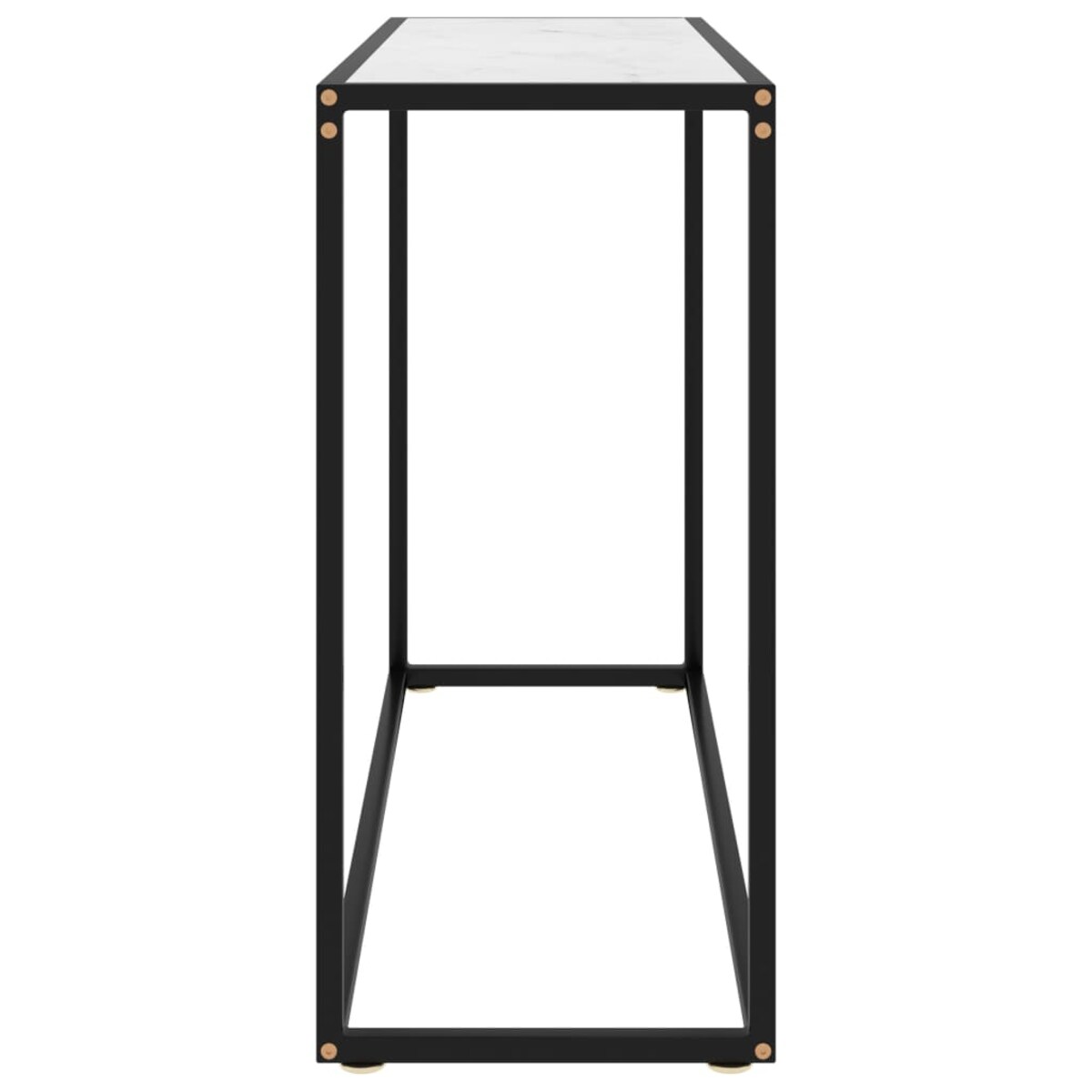 vidaXL Stolik konsolowy, biały, 100x35x75 cm, szkło hartowane