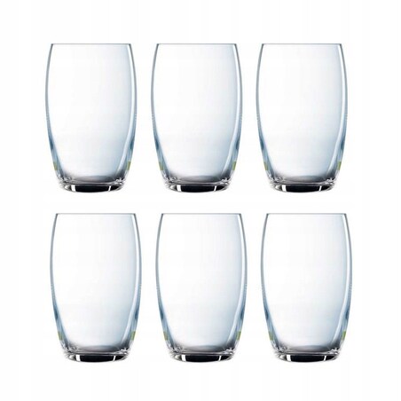 WYSOKA SZKLANKA 6x 375 ml LUMINARC na napoje wodę