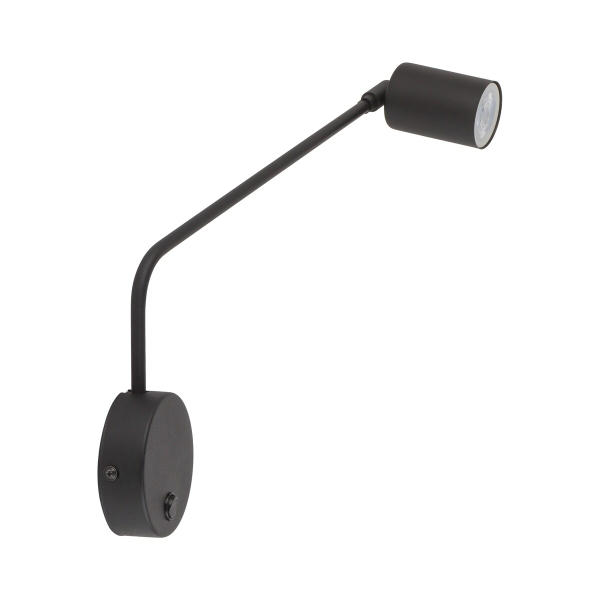 Kinkiet na wysięgniku z włącznikiem TK Lighting NEX BLACK 11361, czarny, GU10, regulowany loftowy LED