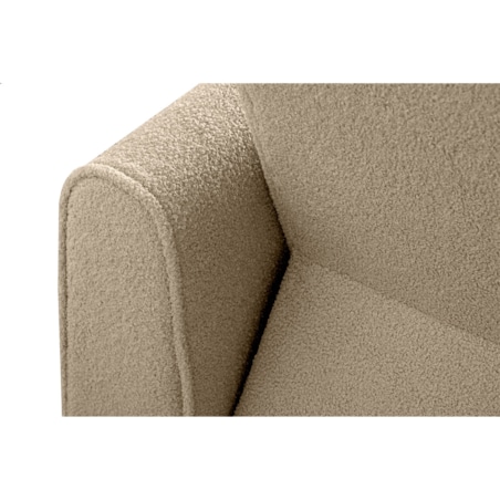 KONSIMO GUSTAVO Sofa trzyosobowa wykonana z beżowej tkaniny boucle