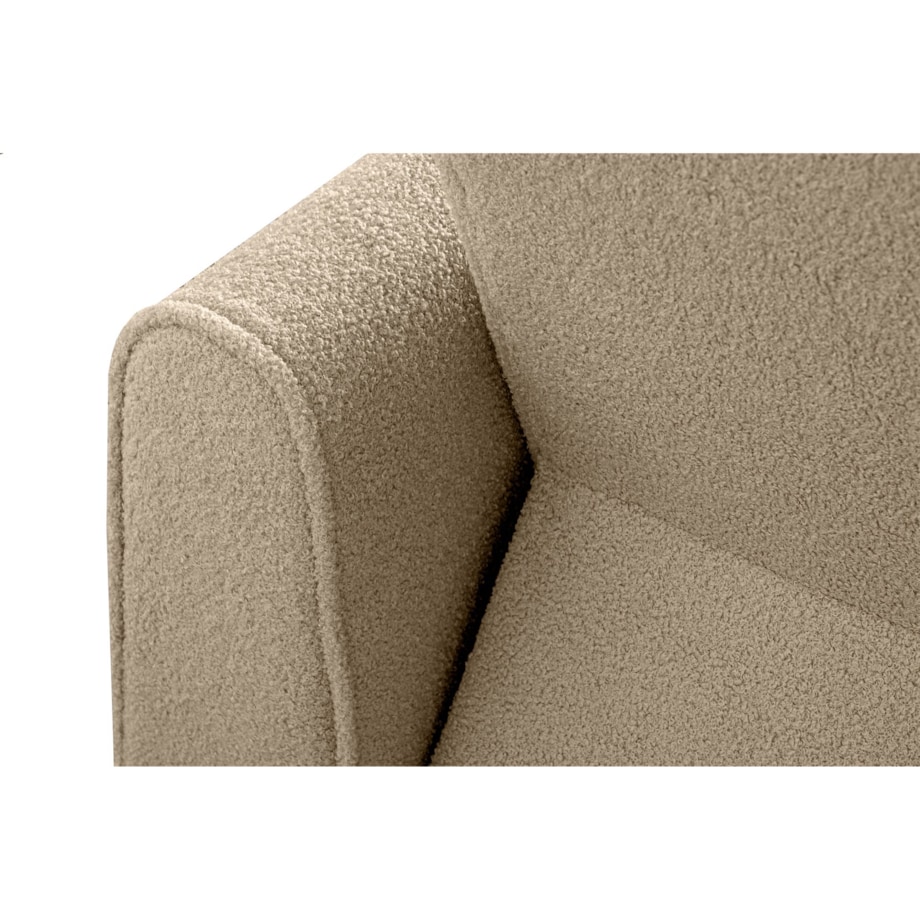 KONSIMO GUSTAVO Sofa trzyosobowa wykonana z beżowej tkaniny boucle