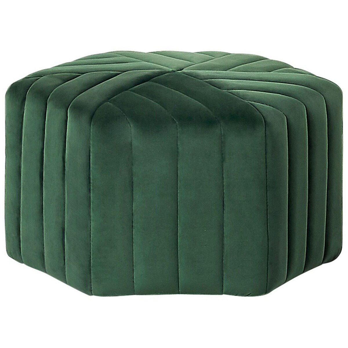 Puf MURIETTA Welur Ciemnozielony 53 x 48 x 29 cm