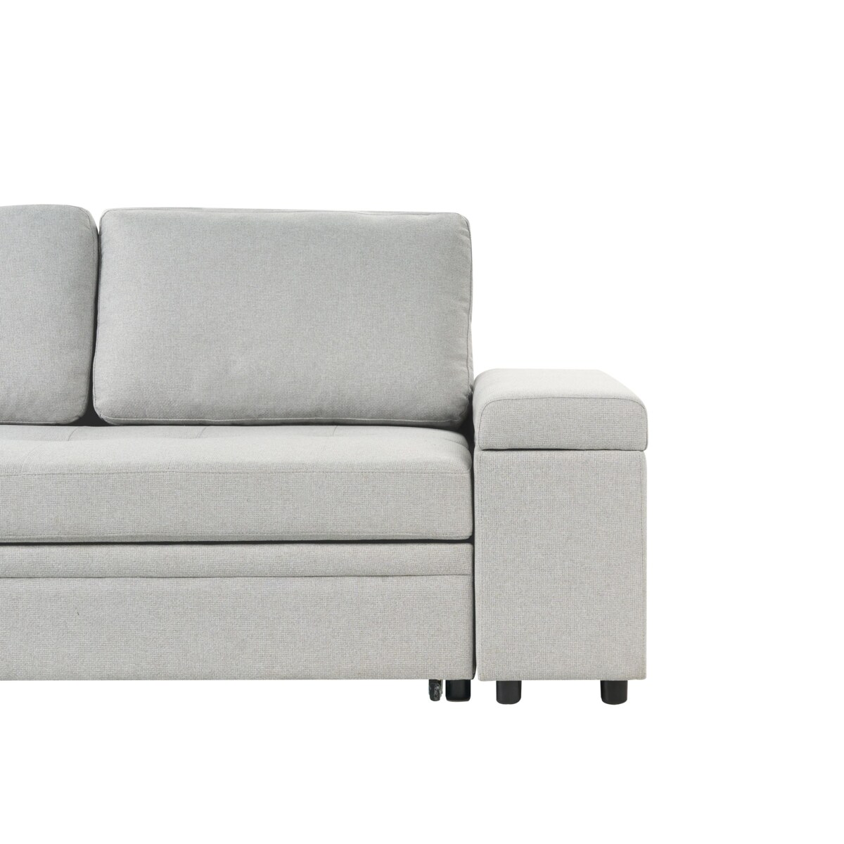 Sofa narożna prawostronna HRISEY Jasnoszary Prawostronny