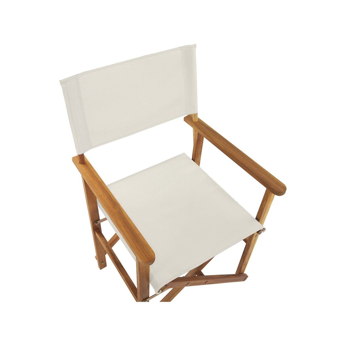 Zestaw 2 krzeseł ogrodowych akacjowy jasne drewno z białym CINE