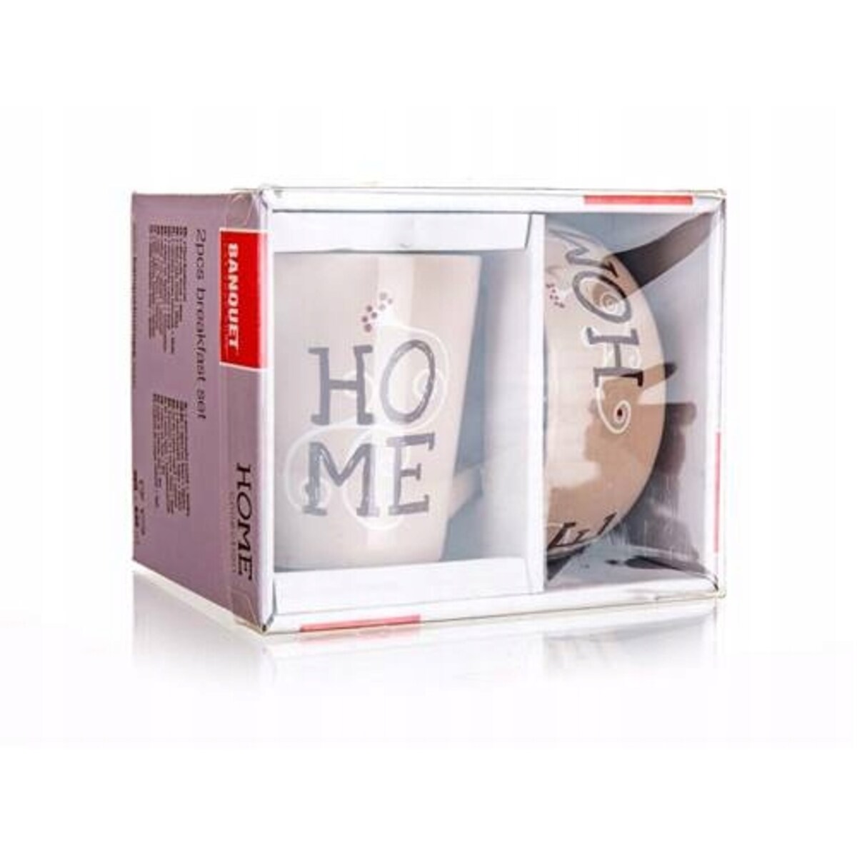 CERAMICZNY ZESTAW ŚNIADANIOWY KUBEK I MISKA HOME