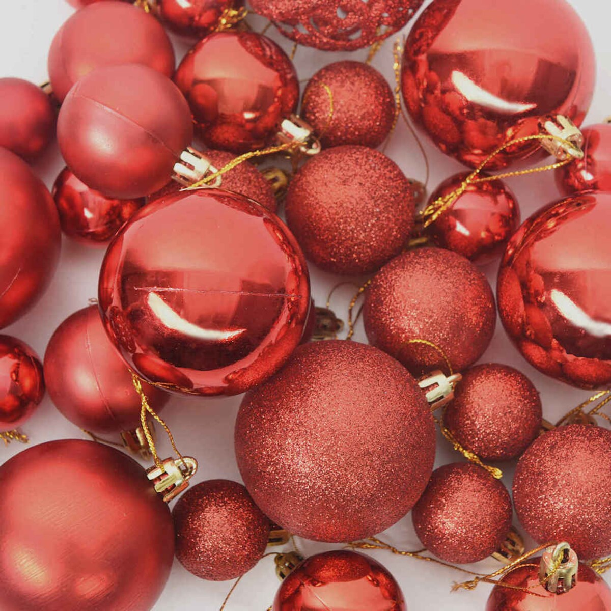 vidaXL Zestaw Bombek Choinkowych z 300 diodami LED 120 pcs Czerwony