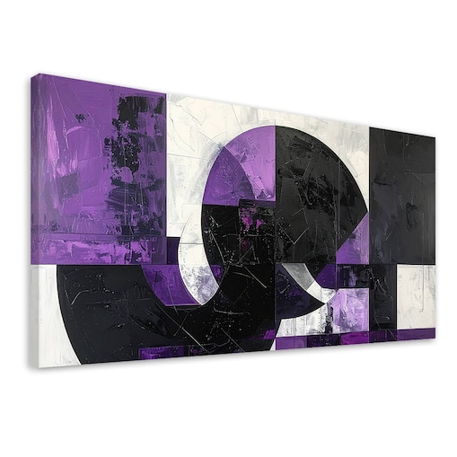 Obraz do salonu sypialni biura, Nowoczesna abstrakcja tekstura fioletowy