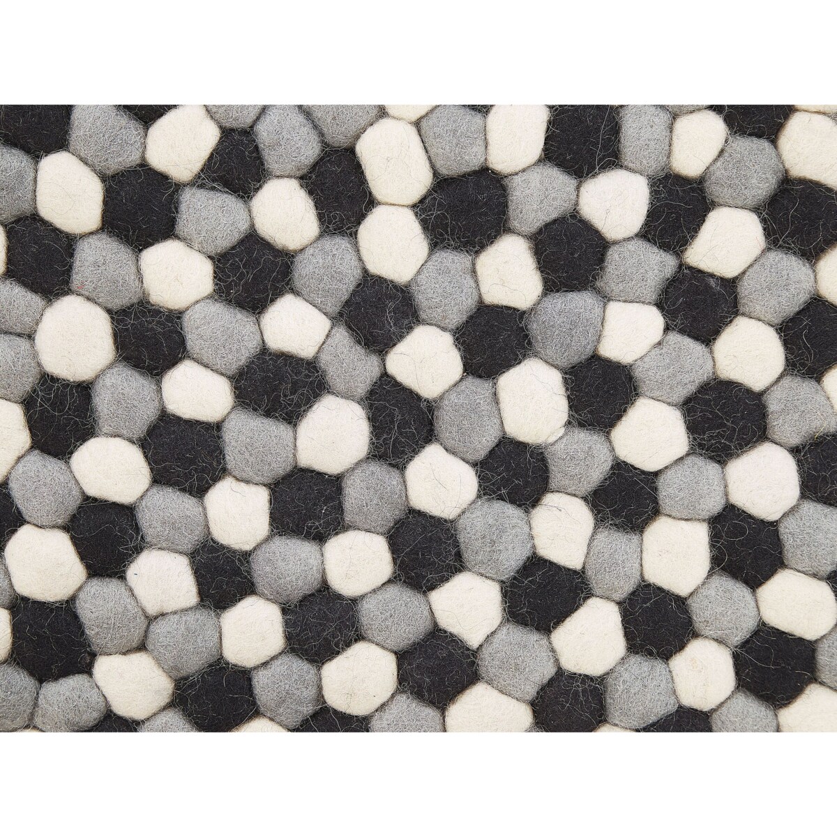 Dywan okrągły z filcowych kulek ø 140 cm wielokolorowy PENEK