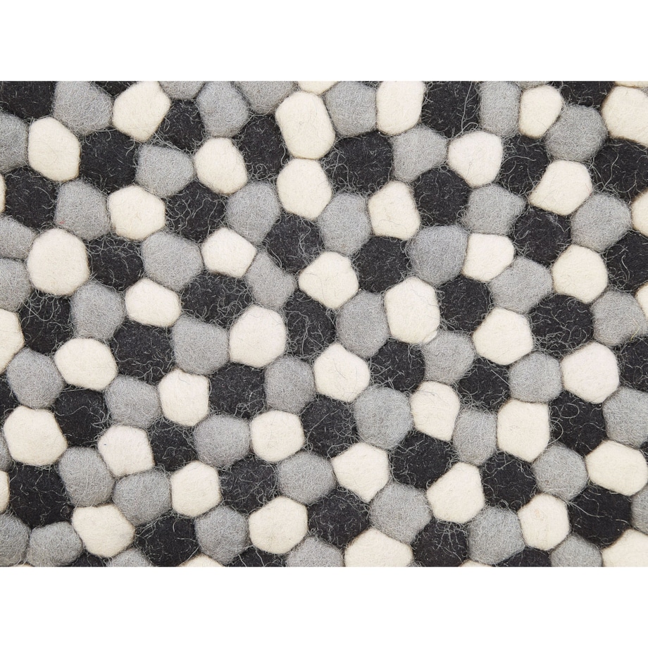 Dywan okrągły z filcowych kulek ø 140 cm wielokolorowy PENEK