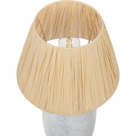 Lampa stołowa ceramiczna szara MATILDE