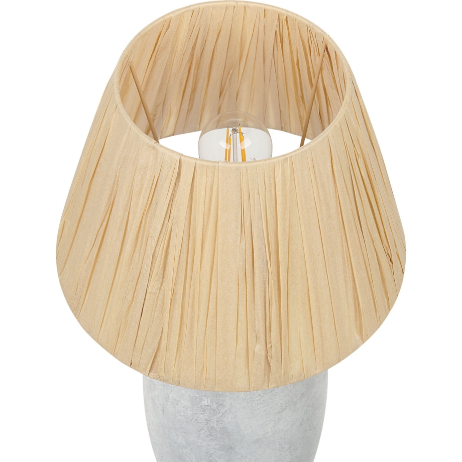 Lampa stołowa ceramiczna szara MATILDE