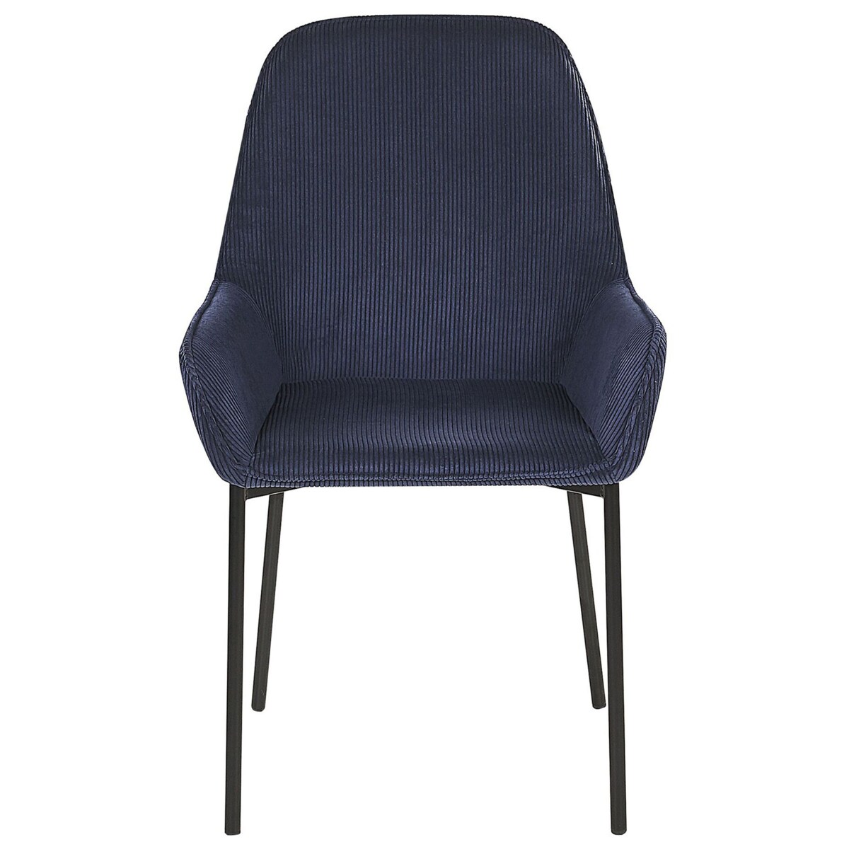 Zestaw 2 krzeseł do jadalni sztruksowy niebieski LOVERNA