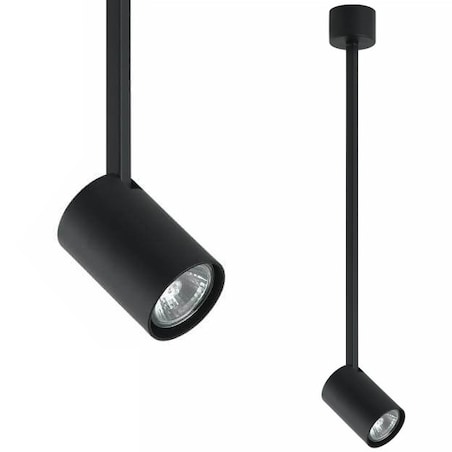 LAMPA sufitowa Tuka Nero L Orlicki Design regulowana OPRAWA metalowa downlight tuba czarna