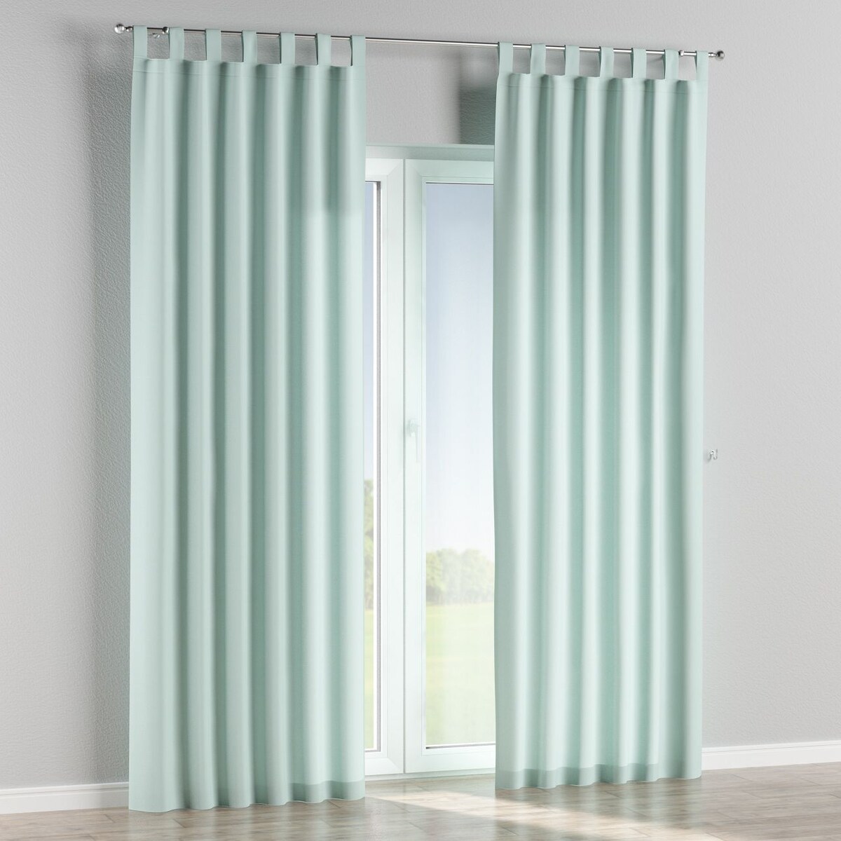 Zasłona na szelkach 1 szt. 130x245 pastelowy błękit