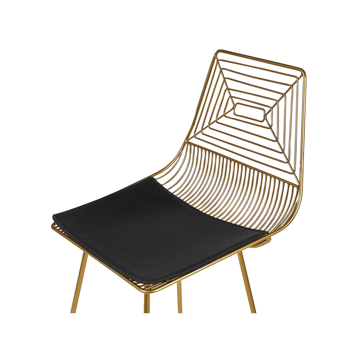 Zestaw 2 krzeseł barowych metalowy złoty BISBEE