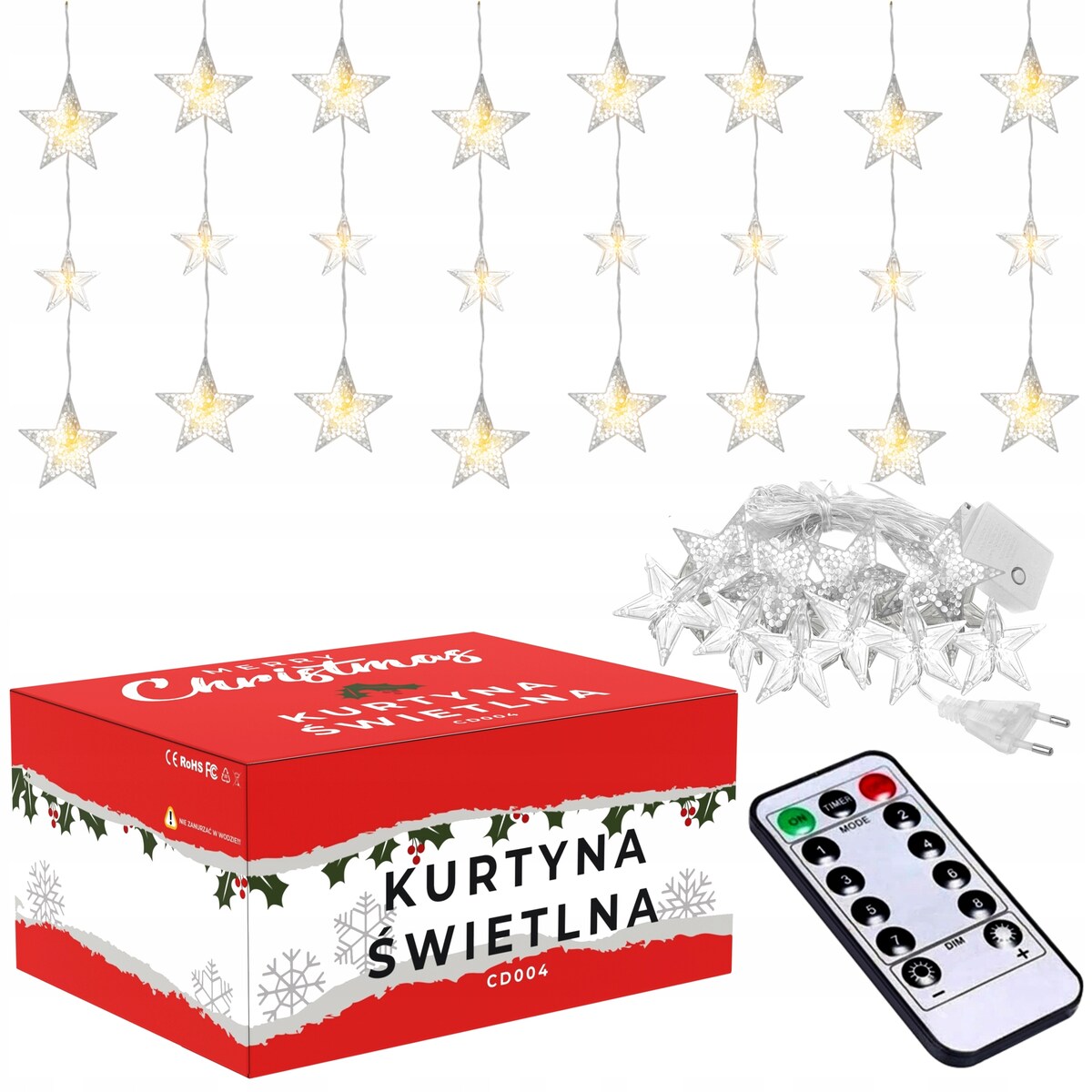 Kurtyna Led Z Pilotem Gwiazdy Wiszące Cd005