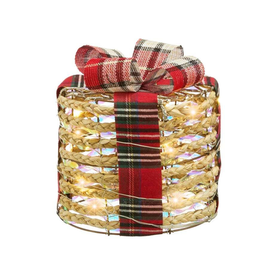 Zestaw 3 dekoracji świątecznych LED VEJLEN Prezenty świąteczne 20/25/30 cm Beżowy