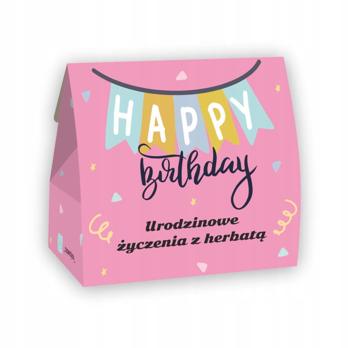 Zestaw prezentowy BOX URODZINOWY z zaparzaczem herbatą czekoladą kubkiem