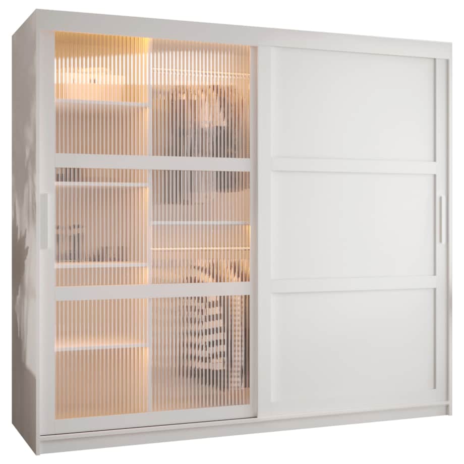 Szafa przesuwna Garderoba FLUTES 3 200 biały