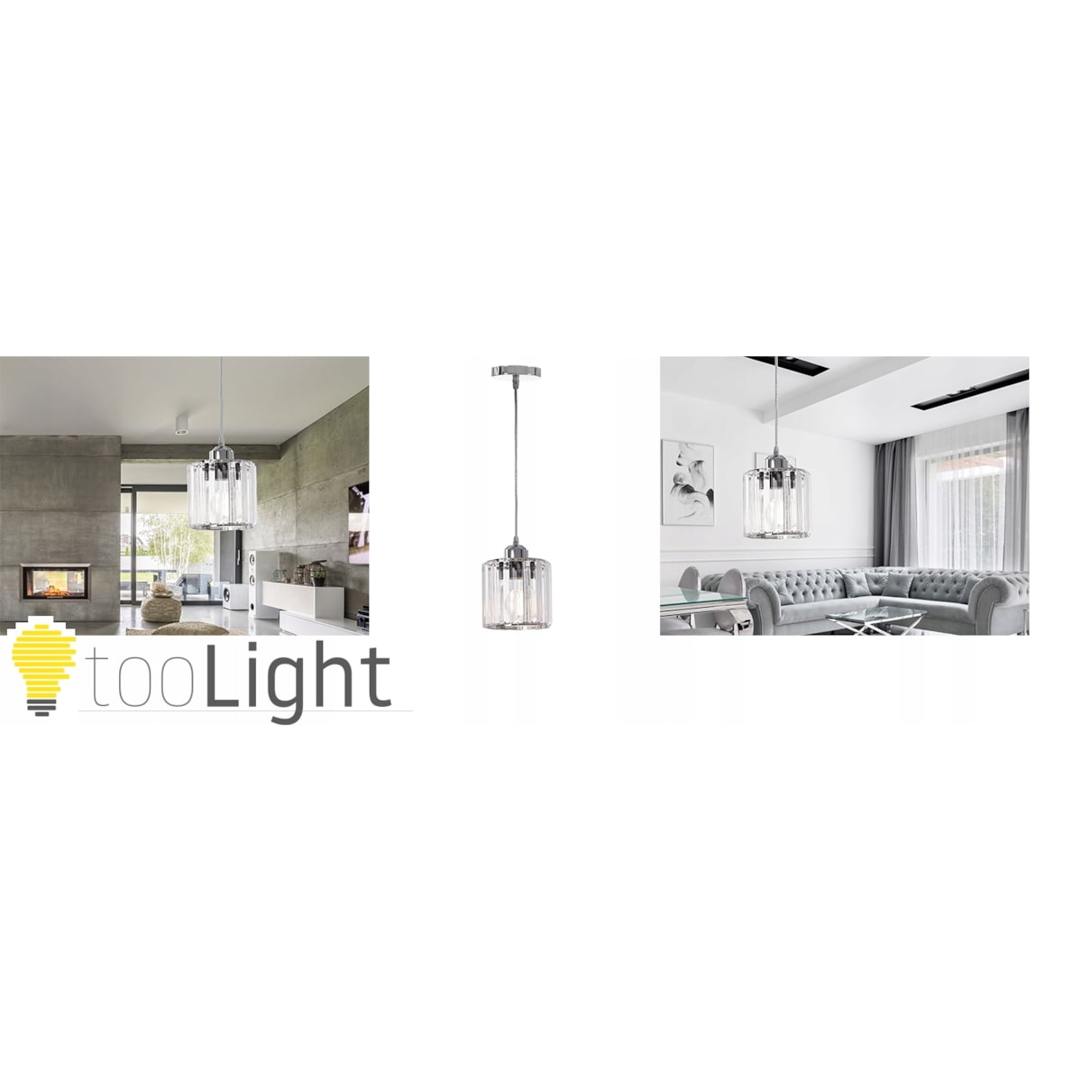 Lampa Wisząca Toolight Glamour Chromowana | home&you