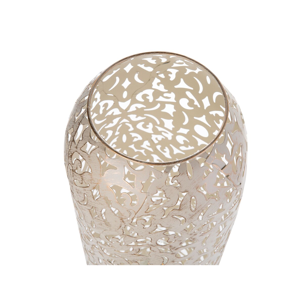 Lampa stojąca metalowa kremowa MURES