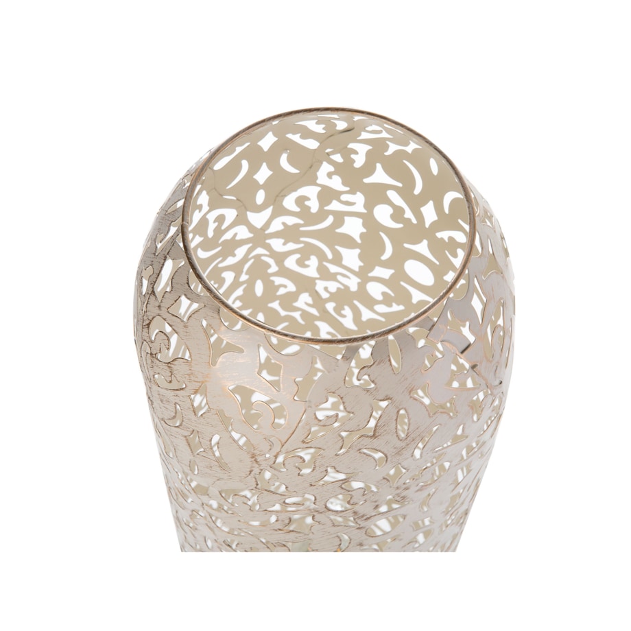 Lampa stojąca metalowa kremowa MURES