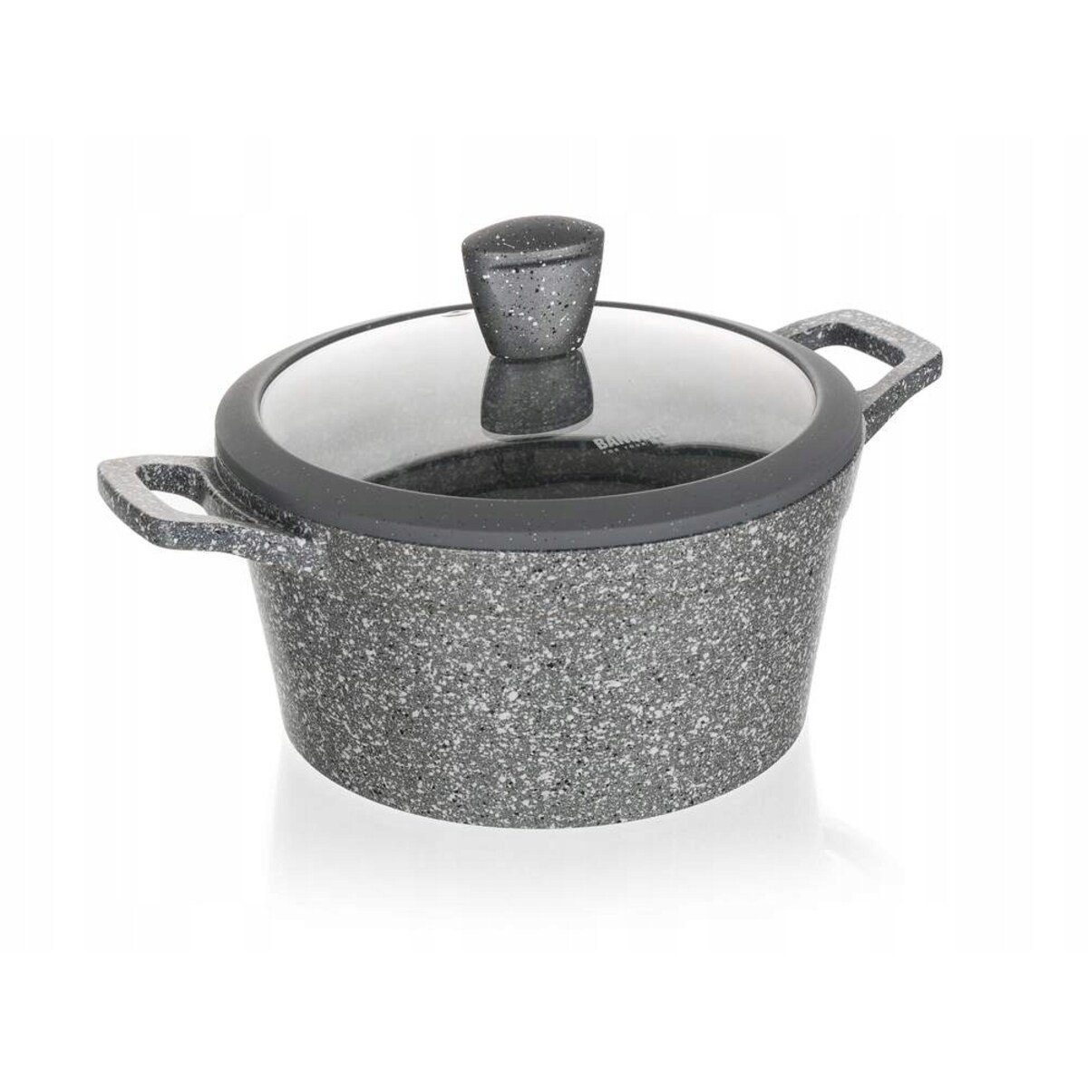 GARNEK GRANITE 20 cm do gotowania POKRYWKA 2,5 L jedzenia zupy obiadu