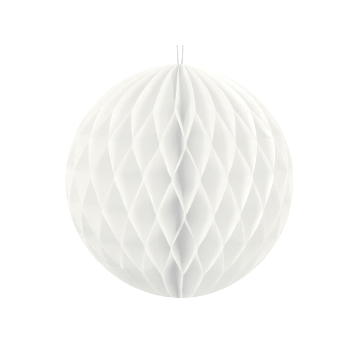 Kula bibułowa, biały, 10cm