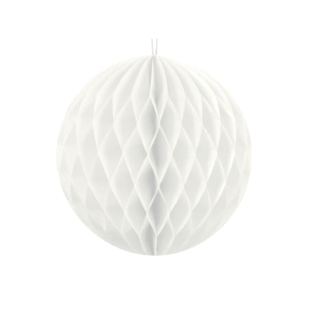 Kula bibułowa, biały, 10cm