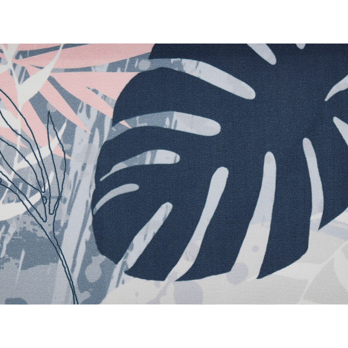 Zestaw 2 tkanin leżakowych wzór w liście palmowe niebieski ANZIO / AVELLINO