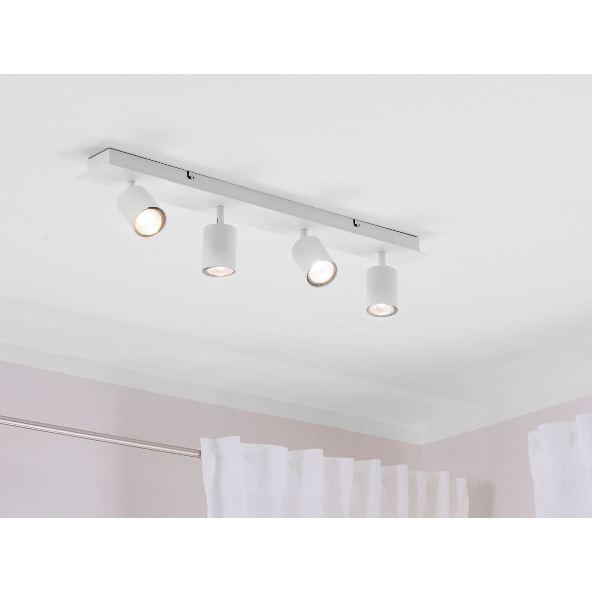 Lampa sufitowa 4-punktowa metalowa biała TIGRIS