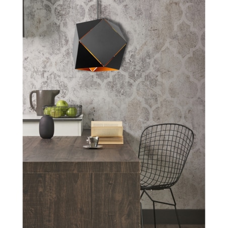 Lampa Wisząca Sufitowa Geometryczna Czarna Loft
