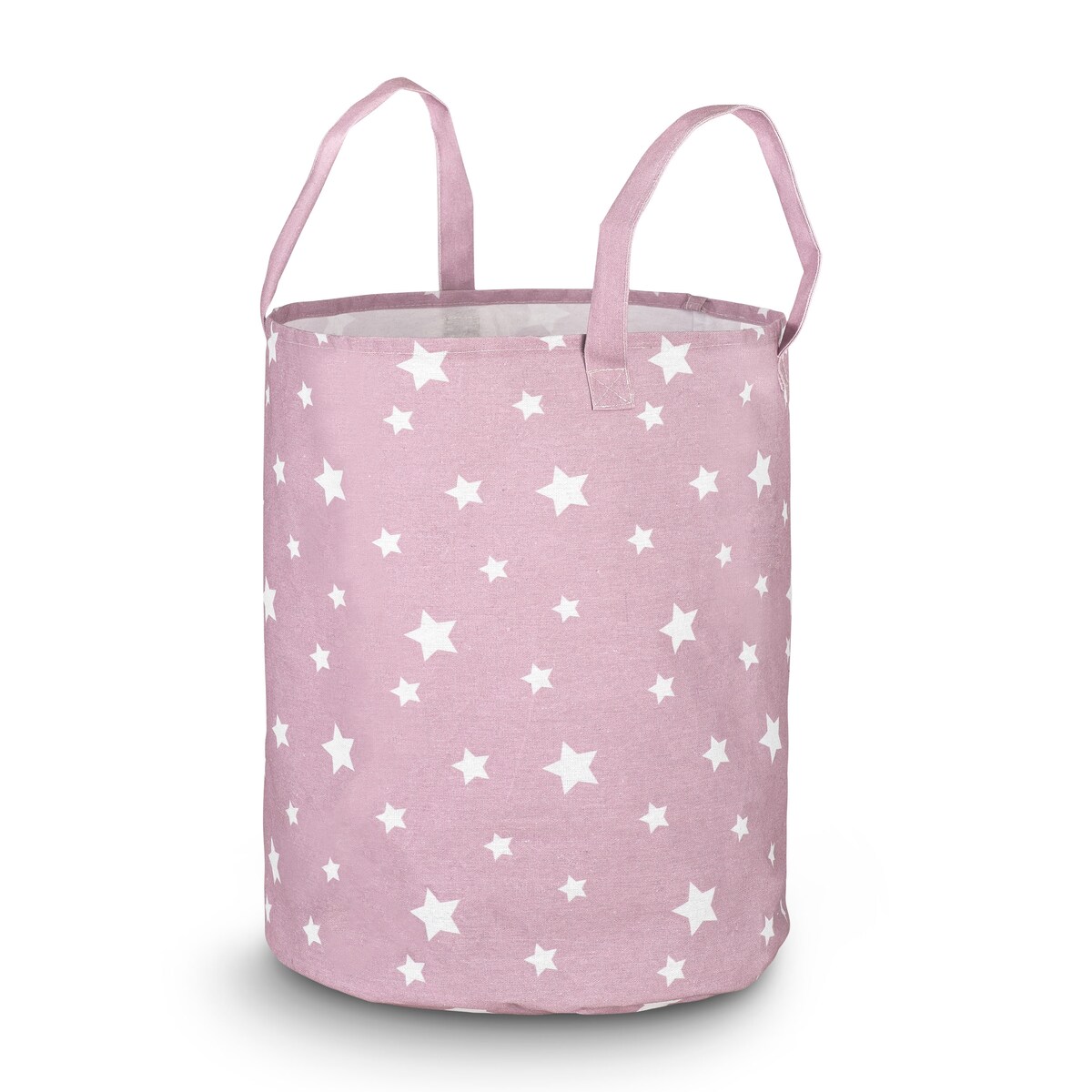 Kosz na zabawki akcesoria Nukido różowy w gwiazdki