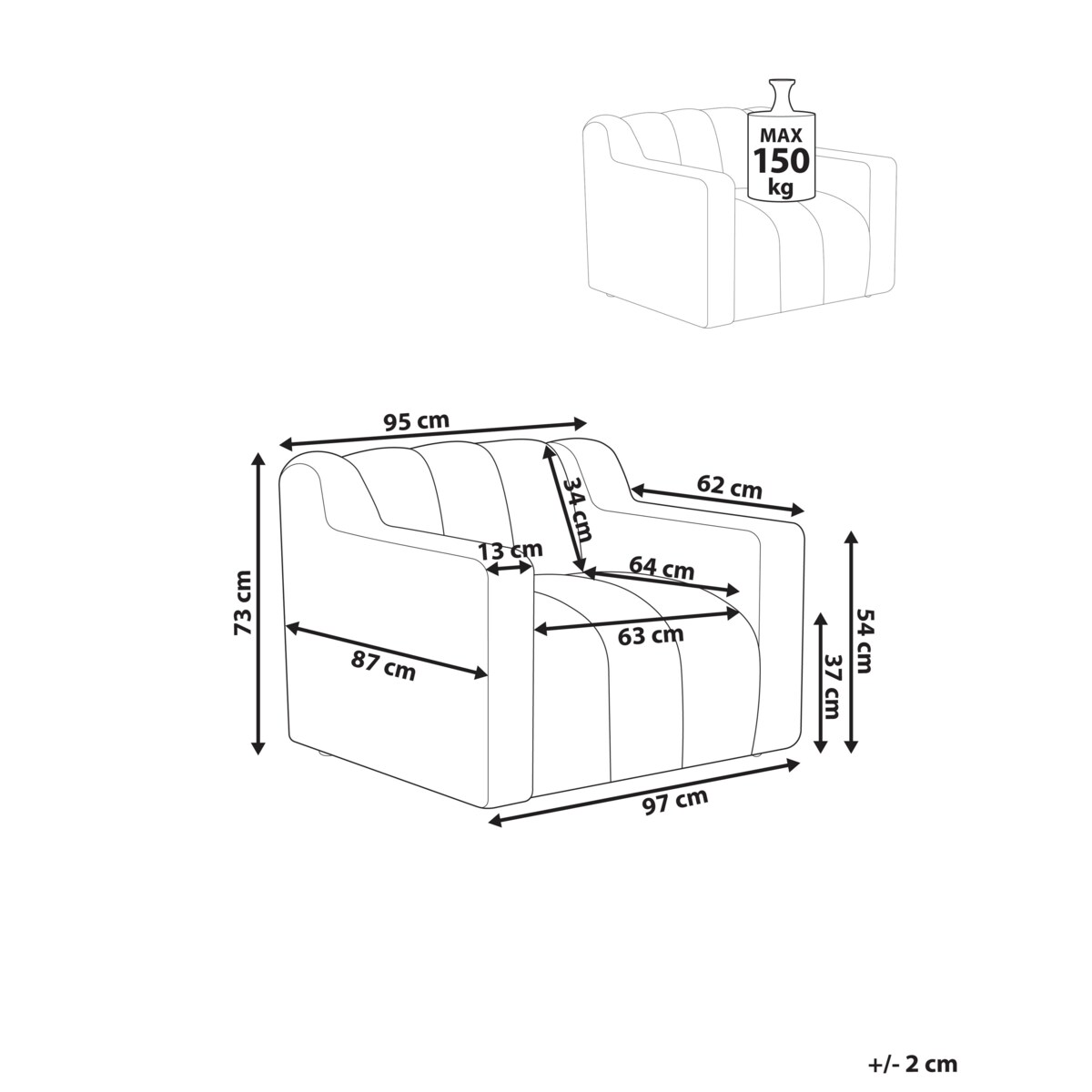 Fotel AGERUP Boucle Beżowoszary