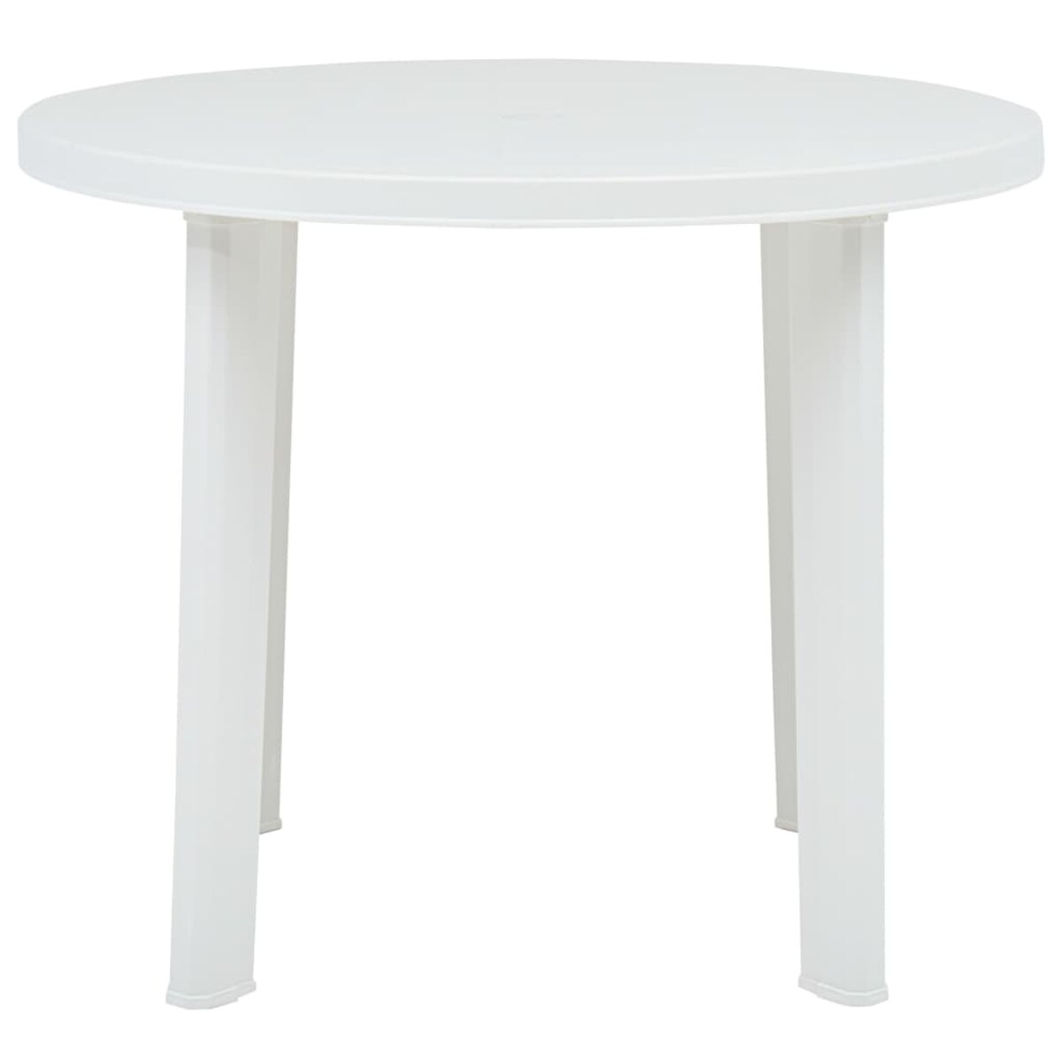 vidaXL Stolik ogrodowy, biały, 89 cm, plastikowy