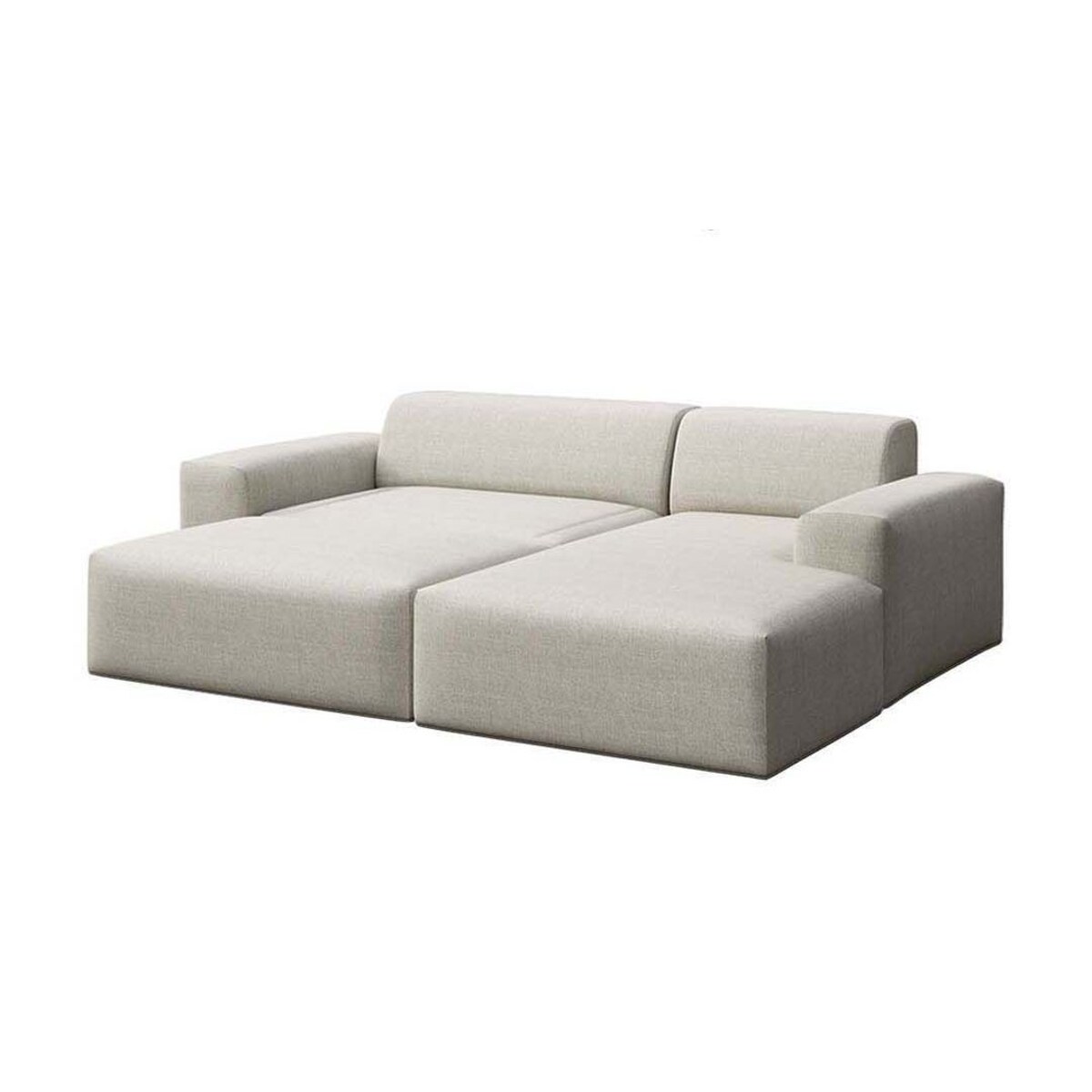 Villet Sofa narożna prawa z funkcją spania i pojemnikiem jasno beżowa
