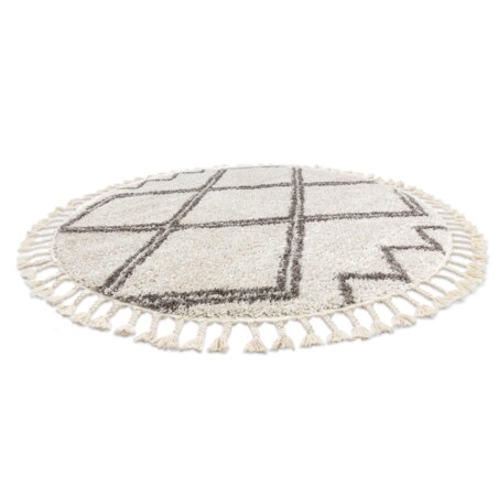 Dywan BERBER ASILA koło krem / brąz koło 160 cm