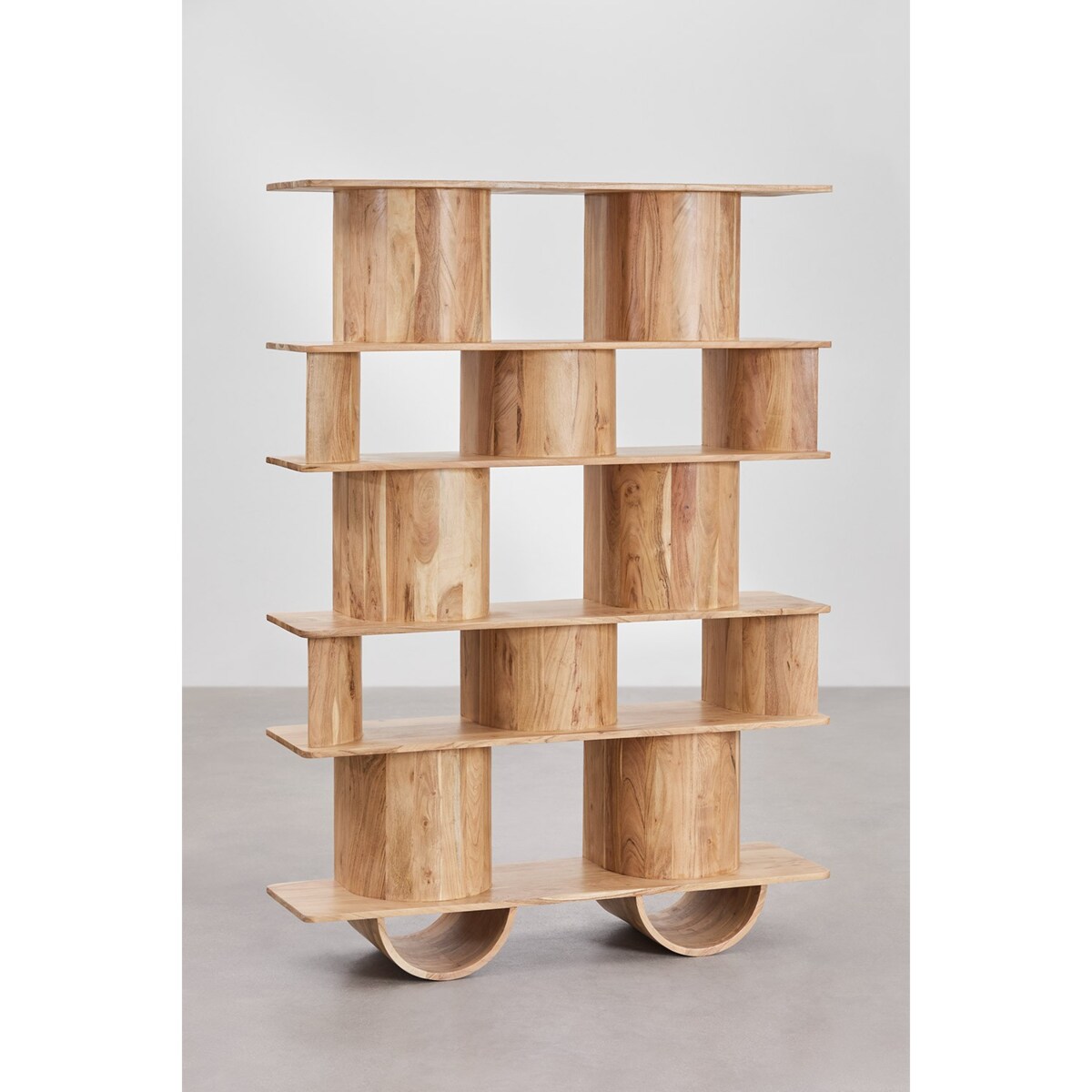 Regał z drewna akacjowego Flim 180 cm