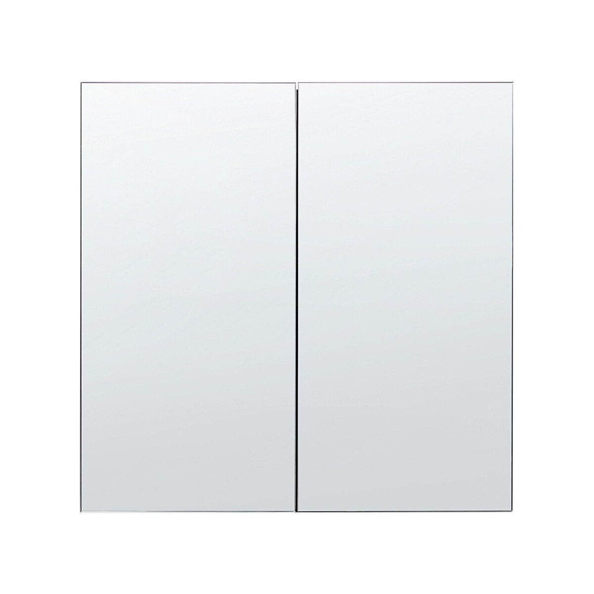 Szafka łazienkowa wisząca z lustrem 60 x 60 cm czarna NAVARRA