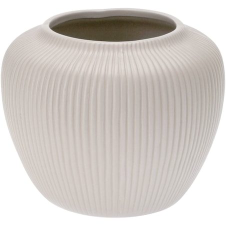 Wazon na kwiaty szeroki, niski, pudrowe kolory, ceramika, Ø 15,5 cm