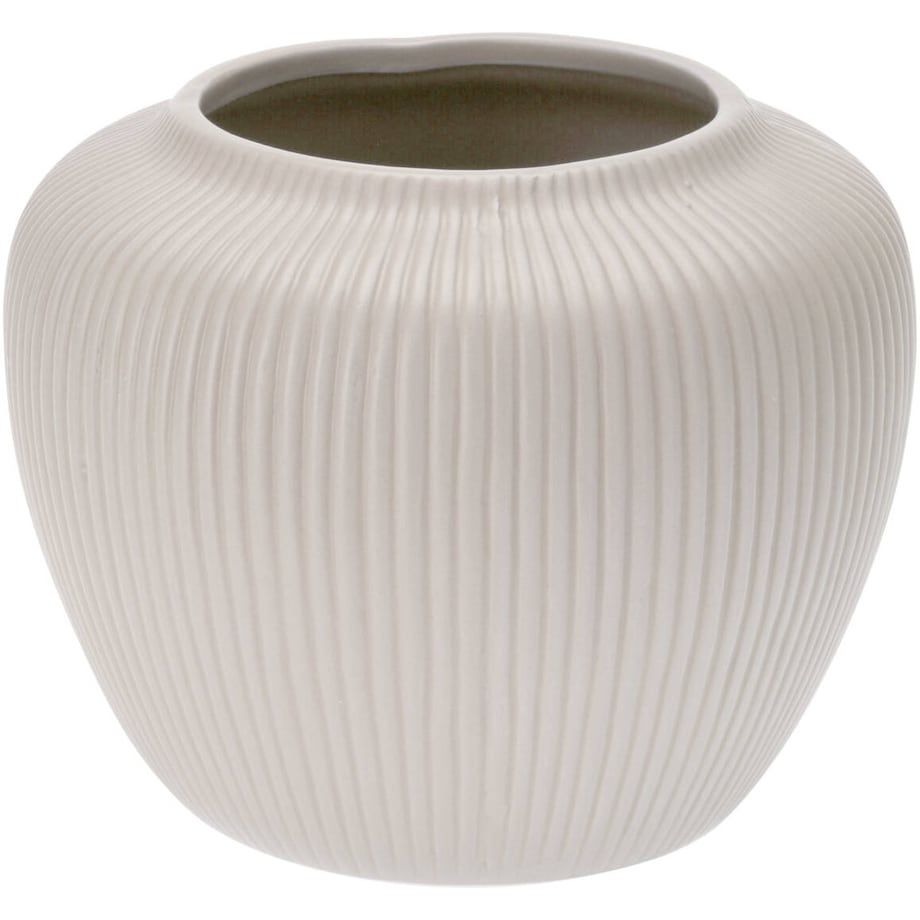 Wazon na kwiaty szeroki, niski, pudrowe kolory, ceramika, Ø 15,5 cm