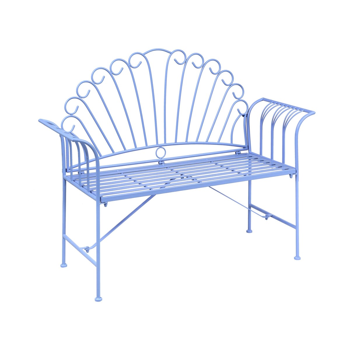 Ławka ogrodowa CAVINIA 125 cm Metal Błękitny