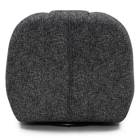 Fotel obrotowy ciemnoszary melanż bouclé Bulk