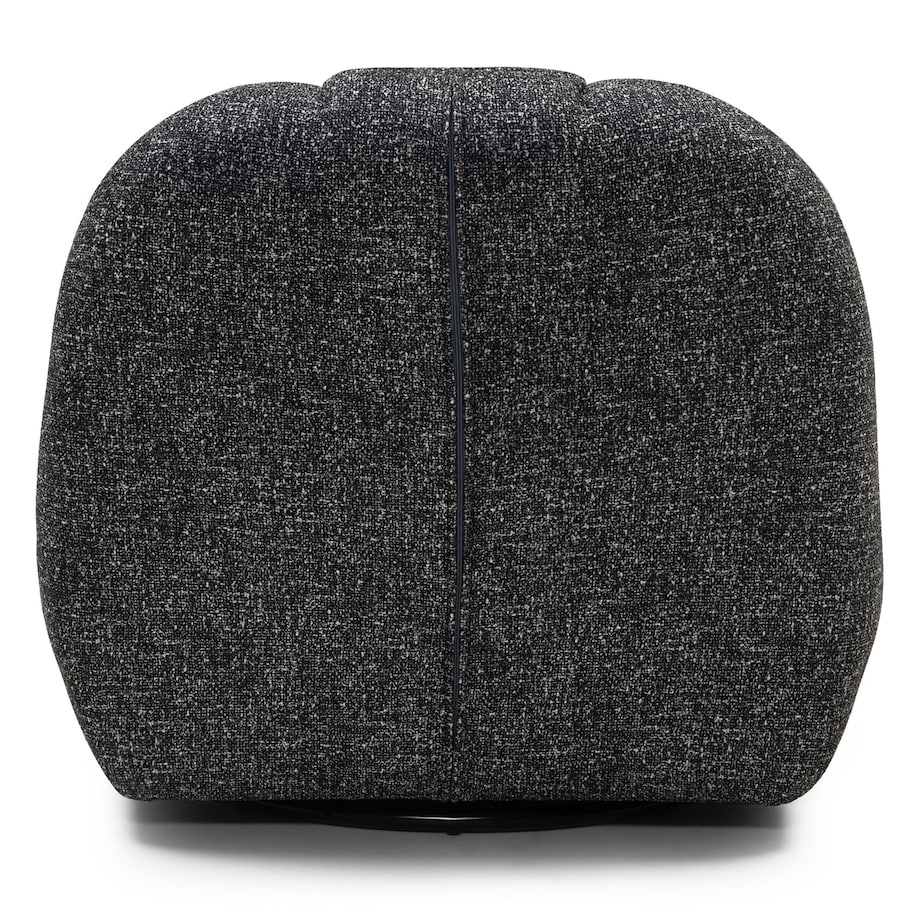 Fotel obrotowy ciemnoszary melanż bouclé Bulk