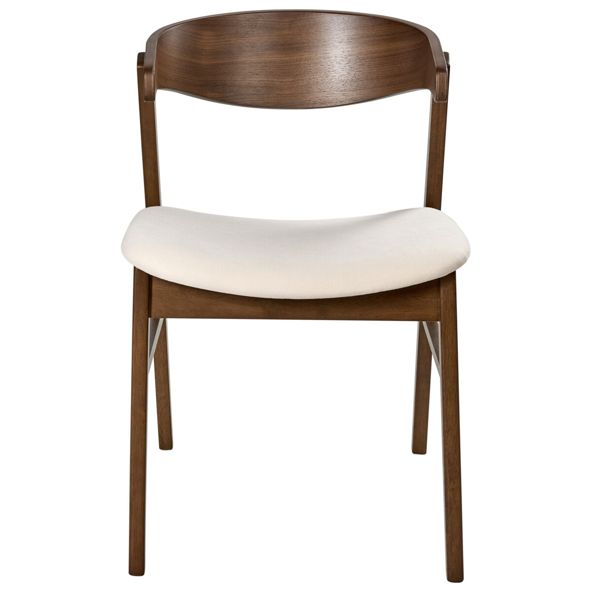 Zestaw 2 krzeseł do jadalni LILLY Złamana biel/ ciemny brąz