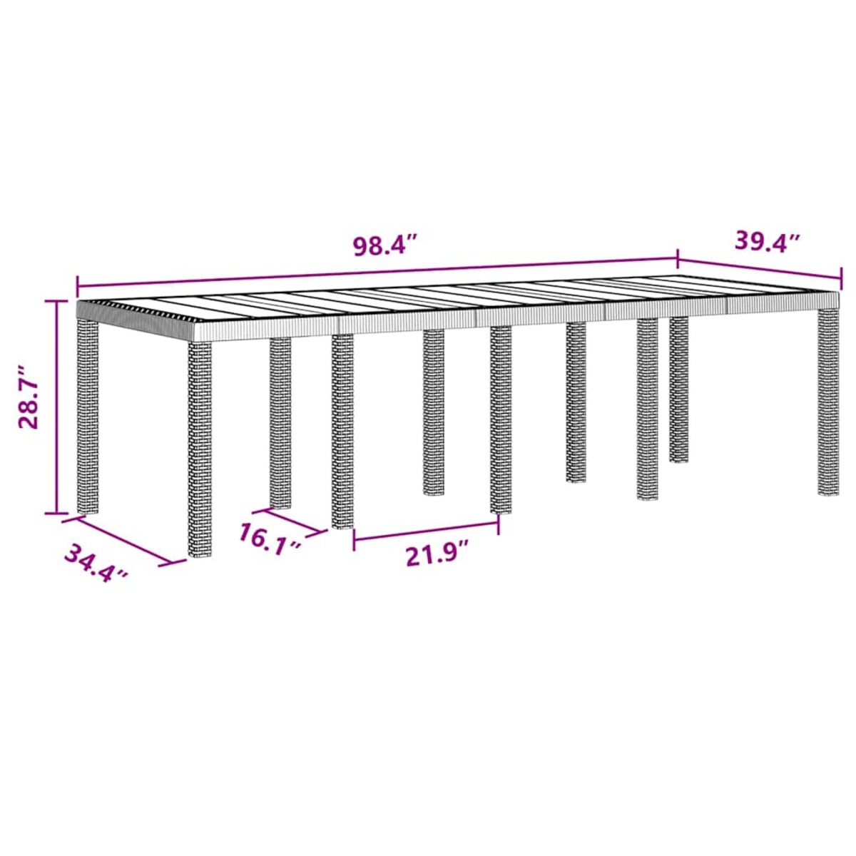vidaXL Zestaw do jadalni w ogrodzie 11 pcs Antracyt Rattan Polt