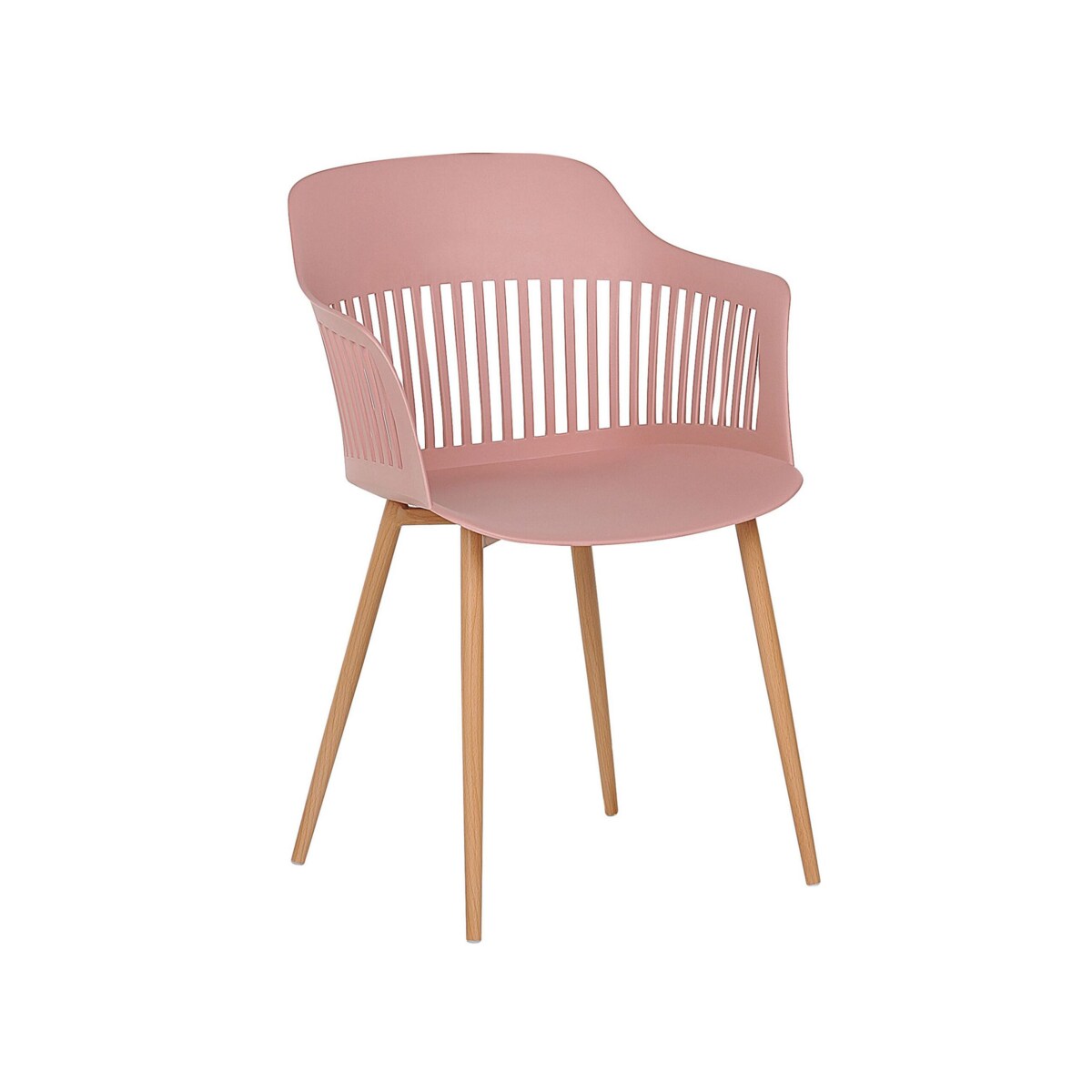Zestaw 2 krzeseł do jadalni różowy BERECA