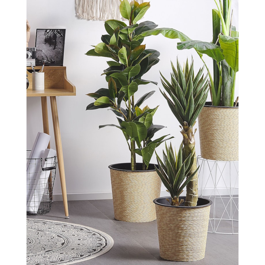 Sztuczna roślina FICUS ELASTICA 134 cm Zielony